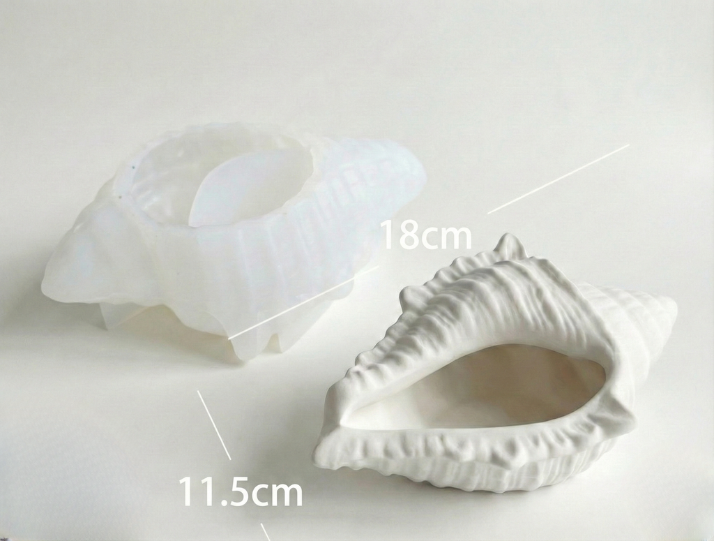 Conch Shell mould — flexible reusable silicone for Calso eco resin