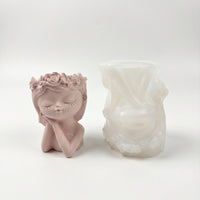 Artriso Girl Planter Pot silicone mould for eco resin casting