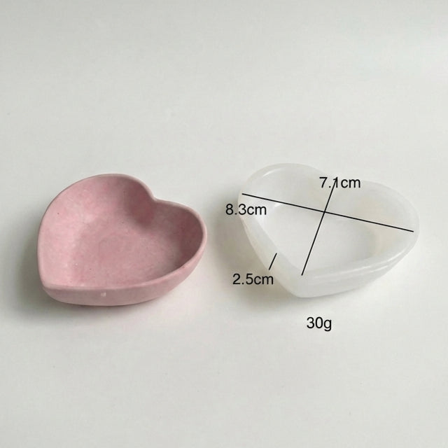 Heart Shaped Bowl mould — ring dish and jewellery tray casting with Calso eco resin