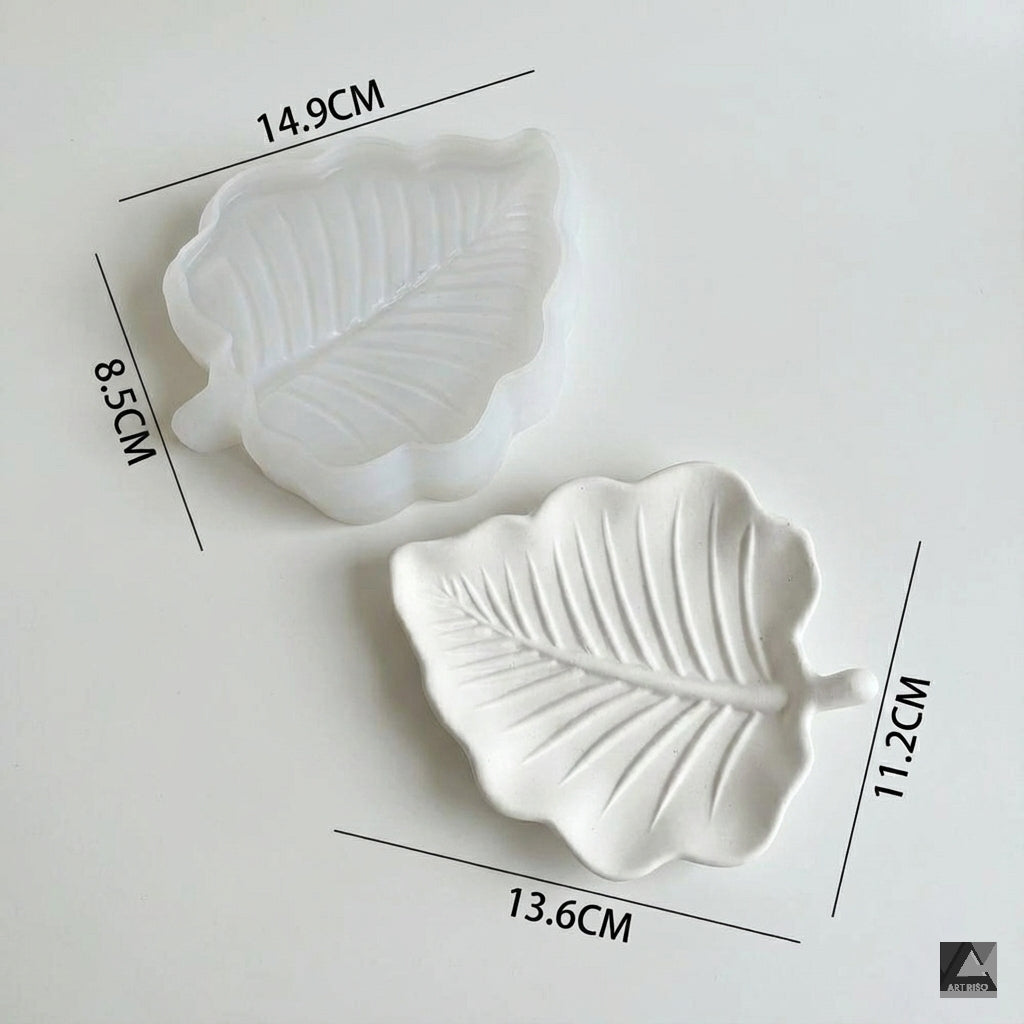 Leaf Dish mould — detailed vein texture for Calso eco resin casting