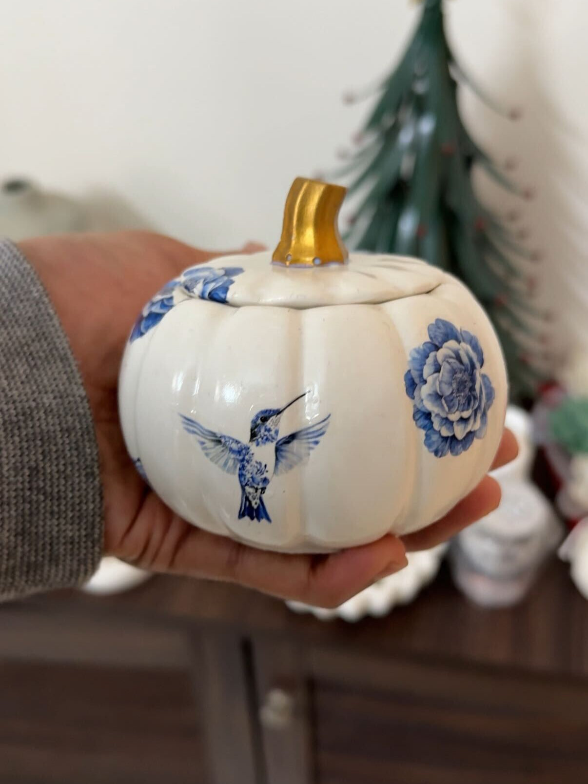 Pumpkin Jar silicone mould finished cast in eco resin