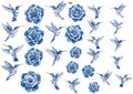 Artriso 4 Piece Vintage Decal Stickers A4 Set 1 for eco resin and candle jars