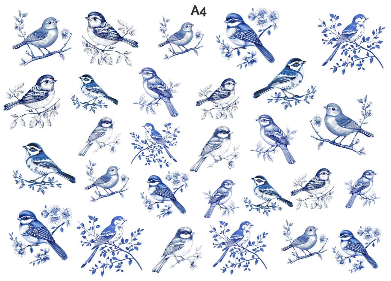 Artriso decal sticker A4 sheet — vintage design Set 1