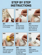 Decal sticker Set 2 on candle jar — handmade eco resin finish