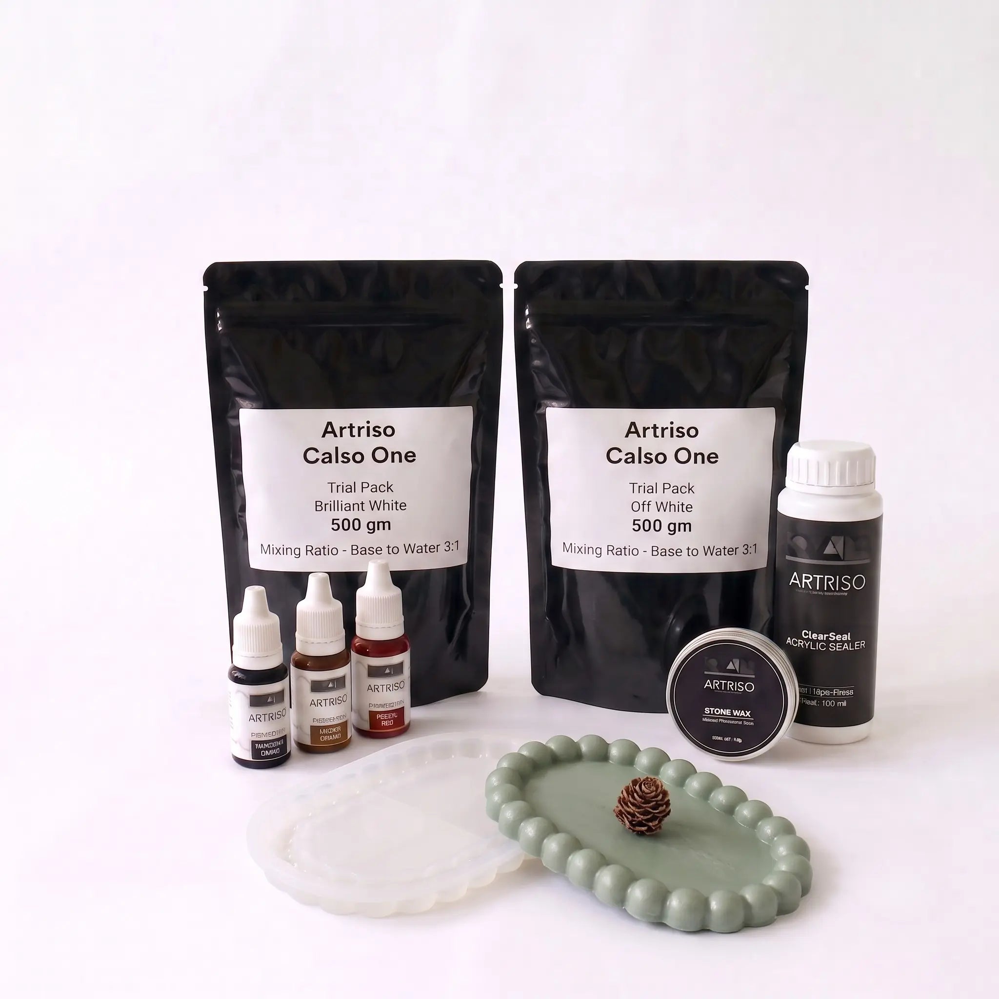 Artriso Calso One Trial Kit — eco resin starter kit with mould and sealer