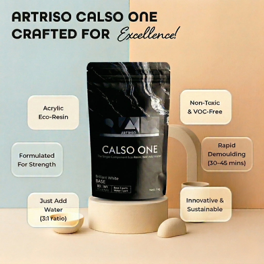 Calso One features — single component water-based eco resin 