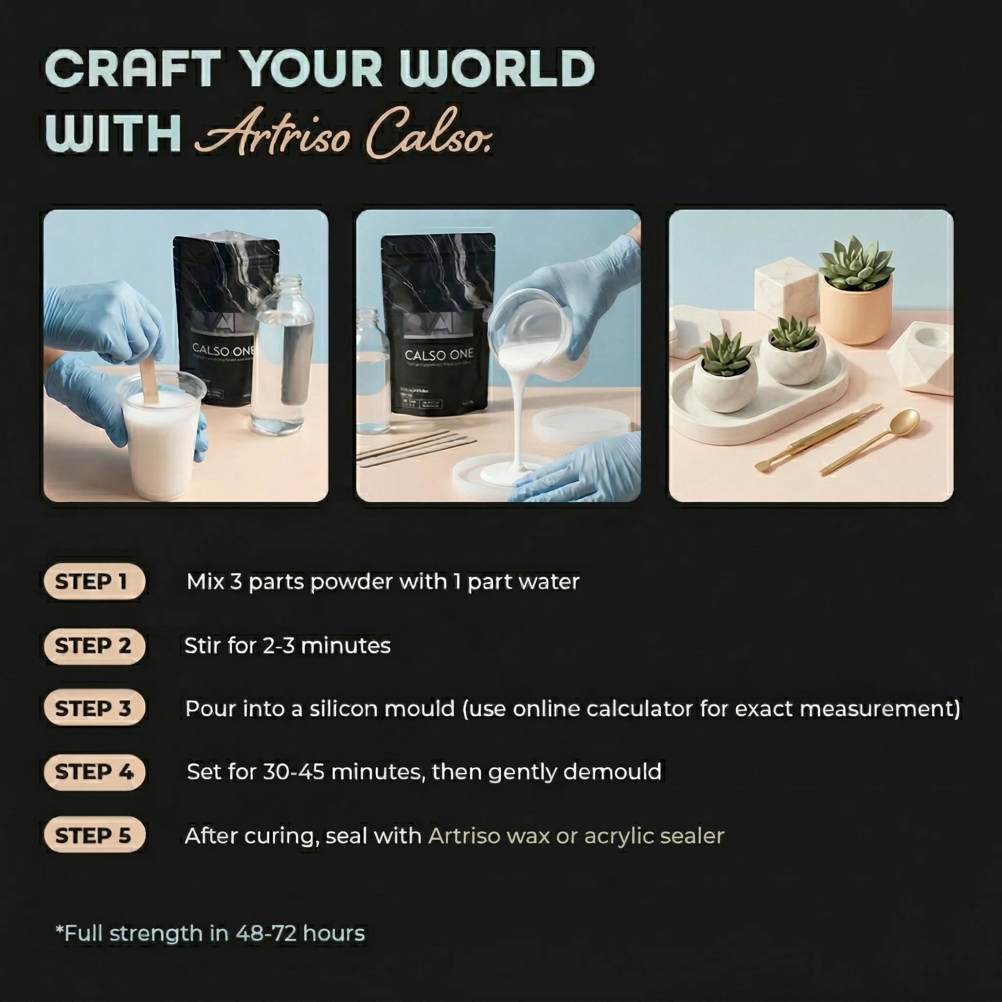 How to use Calso One — mix pour demould