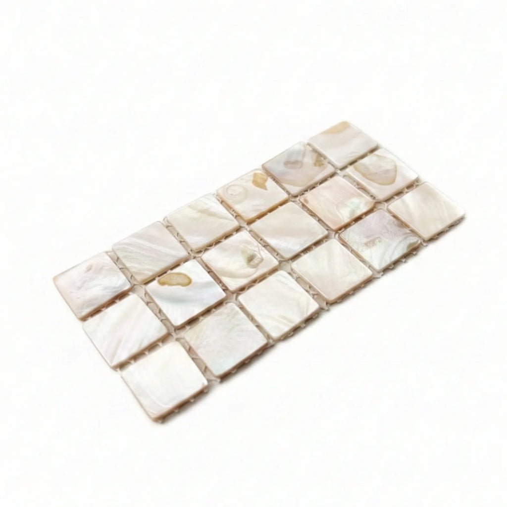 Mother of pearl tiles for eco resin inlay and terrazzo effects