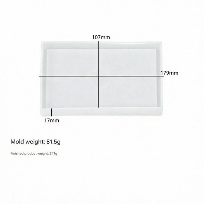 Rectangle trinket tray mould for mother of pearl eco resin inlay