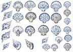 Shells vintage decal sticker design — Artriso Set 2 for eco resin and glass
