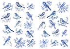 Sparrow vintage decal sticker design — Artriso Set 2 for eco resin and glass